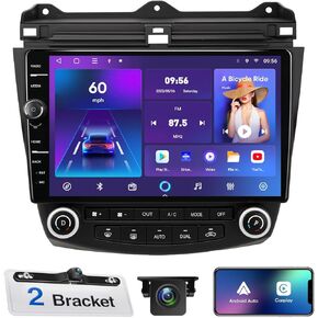 راديو سيارة 5G WiFi 10 انش (2 غرام 32G ROM) احادي دين 8 كور شاشة لمس قابلة للتعديل مع كاربلاي واندرويد اوتو وراديو اف ام/48-EQ وبلوتوث وكاميرا احتياطية 1080P in Kuwait