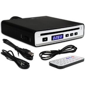 مشغل أقراص مضغوطة عالمي من ASENCH للسيارة مع منفذ USB من النوع C ومنفذ AUX، مشغل أقراص DVD خارجي محمول للسيارة والكمبيوتر المحمول وسطح المكتب وأجهزة الكمبيوتر Mac والتوصيل والتشغيل