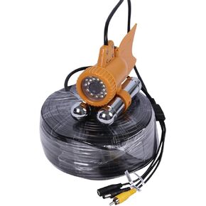 كاميرا Vanxse لصيد الأسماك تحت الماء HD CCD 1000TVL 24 قطعة LED بيضاء رؤية 100 درجة كاميرا فيديو لصياد السمك (كابل 30 متر) in Kuwait