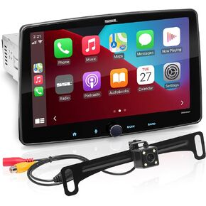 Sound Storm Laboratories SDML9ACPR Car Audio Stereo - Apple CarPlay, Android Auto, 9 Inch Single Din, Touchscreen, Bluetooth Head Unit, No CD DVD Player, Backup Camera, Radio Receiver