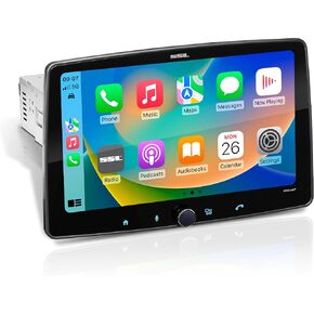Sound Storm Laboratories DD7CPA-CS Car Stereo – Apple CarPlay, Android Auto, Single Din 7 Inch Touchscreen, Bluetooth, AM/FM Radio, Backup Camera