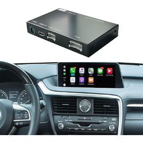 مجموعة فك تشفير كاربلاي لاسلكية لسيارة لكزس RX NX ES UX LS LX RC LC is GS RX350 RX300 NX300 ES350 ES300 IS250 2014-2019 سنة، تدعم اندرويد اوتو وميرورلينك وكاميرا عكسية ويوتيوب in Kuwait