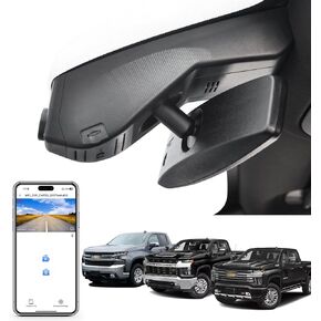 كاميرا Mangoal 4K Dash Cam مناسبة لسيارة Chevy Silverado 1500 2019-2021، 1500 Limited 2022 وHD 2020-2023 (الموديل A)، WT RST LTZ Custom Trail Boss High Country Accessories، فيديو UHD 2160P، واي فاي وتطبيق، بطاقة 128 جيجابايت