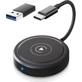 محول لاسلكي من كاربلاي لايفون، دونجل كاربلاي لاسلكي يوكان للسيارات السلكية في المصنع يدعم التوصيل والتشغيل والتحديث عبر الانترنت، متوافق مع السيارات من 2015 وايفون iOS 12+ in Kuwait