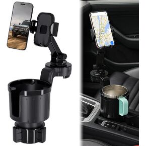 Master Show 2-in-1 Car Cup Holder Cell Phone Holder, Large Car Cup Holder Expander with Phone Holder, Cell Phone Holder for Car, Compatible with iPhone, Samsung & All Smartphones in Kuwait