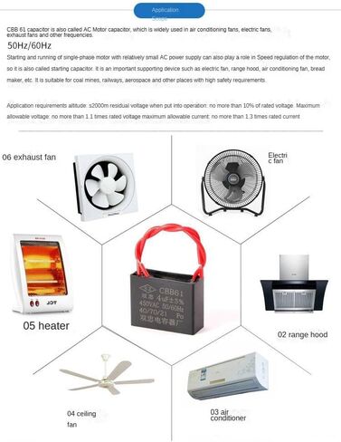 CBB61 5 فائق التوهج 500 فولت مكيف الهواء دبوس نوع اللوحة الرئيسية لوحة دوائر كهربائية مروحة مكثف البدء استبدال جزء التتابع in Kuwait