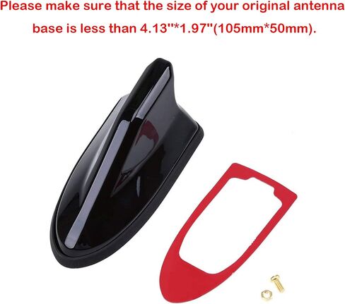 Possbay Shark Fin Antenna Universal Car Antenna with Waterproof Rubber Ring AM FM Radio Signal with Adhesive (Bead Light Black) in Saudi Arabia