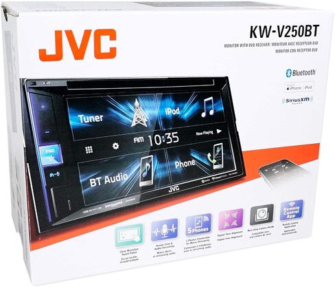 JVC KW-V250BT Multimedia Receiver Featuring 6.2" WVGA Clear Resistive Touch Monitor/Bluetooth / 13-Band EQ in Saudi Arabia