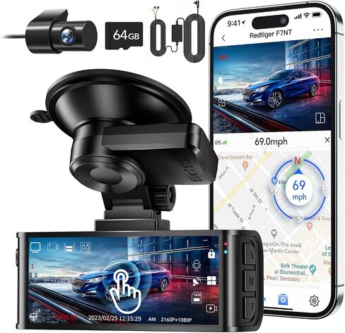 كاميرا قياس REDTIGER F7NTOUCH 4K مع Wi-Fi GPS ومجموعة أسلاك USB C in Kuwait