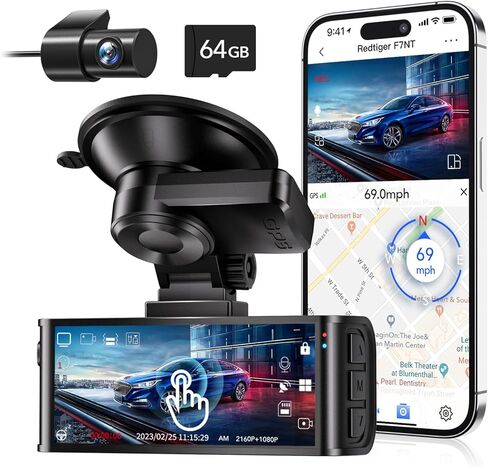 كاميرا قياس REDTIGER F7NTOUCH 4K مع Wi-Fi GPS ومجموعة أسلاك USB C in Kuwait