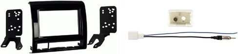 مجموعة تركيب لوحة القيادة Metra 95-8235B Double DIN لمركبات Toyota Tacoma 2012 (أسود) وMETRA Ltd 40-LX11 كابل محول هوائي - اختر 2009-Up Lexus/Toyota in Kuwait