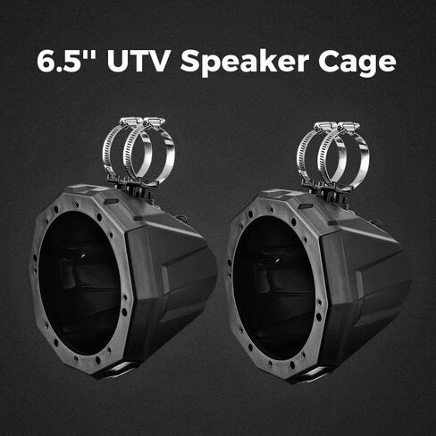 KEMIMOTO 6.5" Speaker Cage Pods, UTV ATV Speaker Enclosure with 1.75 to 2" Mounting Clamps Compatible with Polaris RZR 900 1000 xp Can Am Maverick X3 Sport Turbo Commander in Saudi Arabia