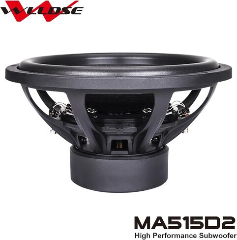 WLLDSE 15 inch 2400 Watt Peak Momentary Power Dual 2 Ohm Car Subwoofer, Black in Kuwait