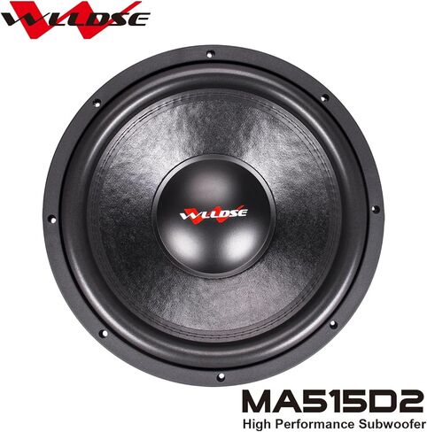 WLLDSE 15 inch 2400 Watt Peak Momentary Power Dual 2 Ohm Car Subwoofer, Black in Kuwait