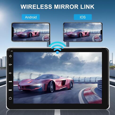 Upgarded 2023 Wireless Carplay&Android Auto,7" HD IPS Touchscreen,Portable Car Stereo with Mirror Link,Bluetooth,Backup Camera,AUX/USB/TF,Automatic Multimedia Player,Trucks SUVs Pickups RVs Vans in Saudi Arabia