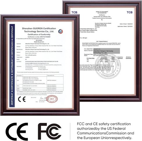 راديو سيارة 5G WiFi 10 انش (2 غرام 32G ROM) احادي دين 8 كور شاشة لمس قابلة للتعديل مع كاربلاي واندرويد اوتو وراديو اف ام/48-EQ وبلوتوث وكاميرا احتياطية 1080P in Kuwait