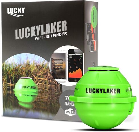 مكتشف الأسماك من Lucky Smart Fish Finder - جهاز تتبع الأسماك بالواي فاي المحمول لصيد الأسماك الترفيهي من دوك أو شور أو بنك in Kuwait