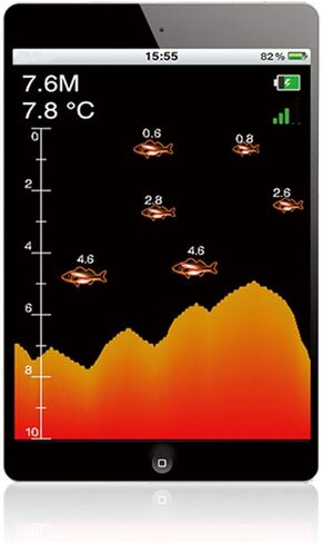 مكتشف الأسماك من Lucky Smart Fish Finder - جهاز تتبع الأسماك بالواي فاي المحمول لصيد الأسماك الترفيهي من دوك أو شور أو بنك in Kuwait