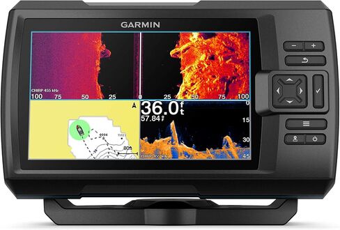 Garmin STRIKER Vivid 4cv, Easy-to-Use 4-inch Color Fishfinder and Sonar Transducer, Vivid Scanning Sonar Color Palettes (Renewed) in Kuwait