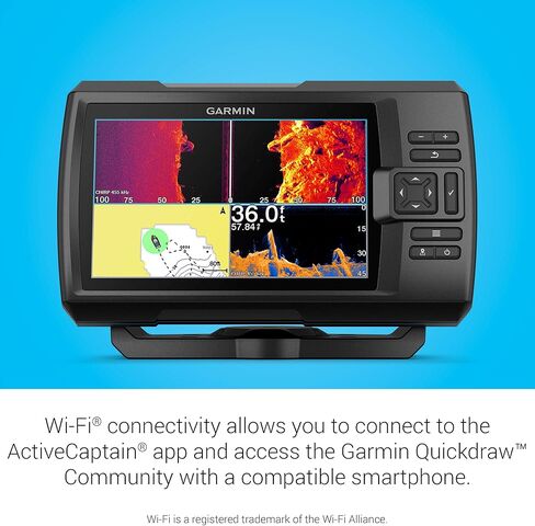 Garmin STRIKER Vivid 4cv, Easy-to-Use 4-inch Color Fishfinder and Sonar Transducer, Vivid Scanning Sonar Color Palettes (Renewed) in Kuwait