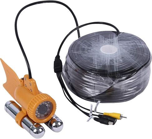 كاميرا Vanxse لصيد الأسماك تحت الماء HD CCD 1000TVL 24 قطعة LED بيضاء رؤية 100 درجة كاميرا فيديو لصياد السمك (كابل 30 متر) in Kuwait