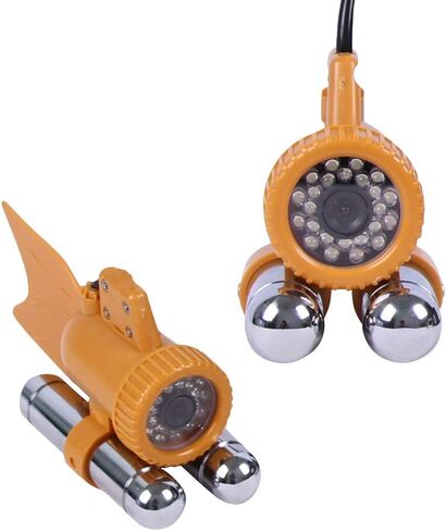 كاميرا Vanxse لصيد الأسماك تحت الماء HD CCD 1000TVL 24 قطعة LED بيضاء رؤية 100 درجة كاميرا فيديو لصياد السمك (كابل 30 متر) in Kuwait