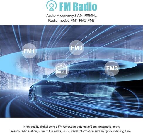Single Din Car Stereo - Radio Coche with Bluetooth | USB Playback & Charging - Dual Knob Car Audio: Support SD | AUX | APP Control | MP3 Player | FM Radio Receiver in Saudi Arabia