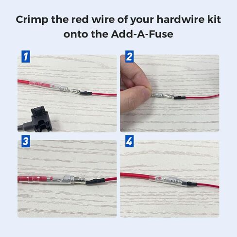 ازدوم مجموعة اسلاك صلبة من 3 رصاص، منفذ نوع C، 12 قدم مع مجموعة فيوزات، لكاميرا داش 24 ساعة، وضع مراقبة وقوف السيارات، تحويل 12 فولت - 24 فولت الى مخرج 5 فولت/2.5 امبير كحد اقصى in Kuwait