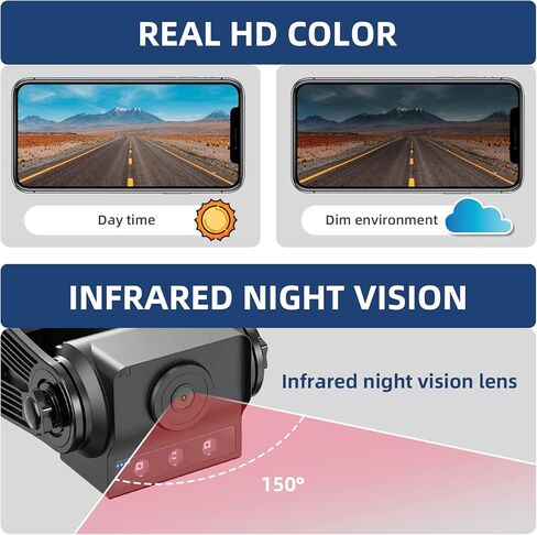 كاميرا احتياطية لاسلكية 720P واي فاي مغناطيسية للمقطورة الخلفية / الامامية لشاحنة بيك اب / مقطورة الحصان / ار في / سيارة التخييم العكسية، بطارية قابلة لاعادة الشحن، متوافقة مع ايفون واندرويد in Kuwait