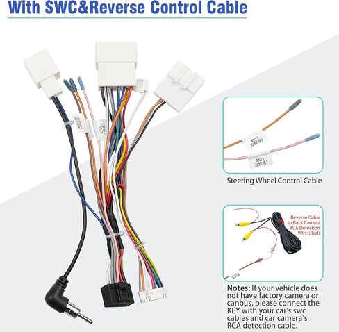 Jayubien 16Pin Car Radio Wire Harness Kit Replacement for Toyota Prado Camry Highlander Pruis Sienna Sequoia w/JBL Amplifier, 20Pin SWC Stereo Wiring Antenna Connector in Kuwait