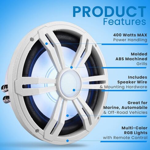 Pyle 2 Way Component Stereo Speaker System for 2006 and Up Honda Civic Vehicles, 300 Watt, 4 Ohm Impedance Two Way Audio Kit, 6.5" Woofers, 1" Tweeters, Butyl Rubber Surrounds, KSV Voice Coils in Kuwait