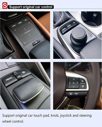 مجموعة فك تشفير كاربلاي لاسلكية لسيارة لكزس RX NX ES UX LS LX RC LC is GS RX350 RX300 NX300 ES350 ES300 IS250 2014-2019 سنة، تدعم اندرويد اوتو وميرورلينك وكاميرا عكسية ويوتيوب in Kuwait