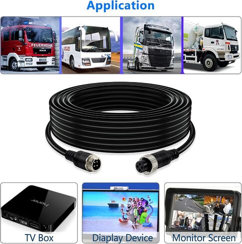 4-Pin Aviation Backup Camera Extension Cable, 33FT/10M in Saudi Arabia