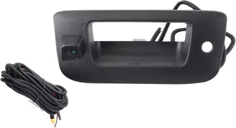FEIDKS الباب الخلفي يستبدل كاميرا الرؤية الخلفية بمقبض الباب الخلفي متوافق مع Chevy Silverado وGMC Sierra 2007-2013، كاميرا بديلة لمقبض الباب الخلفي (اللون: أسود) in Kuwait