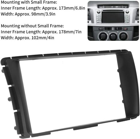 مجموعة تركيب ستيريو سيارة مزدوجة DIN | إطار ملاحة 2Din 7 بوصة لوحة مشغل راديو DVD مناسبة لسيارة Toyota Hilux 2012-2014 Vigo 2012-2014 Fortuner 2012-2014 in Kuwait