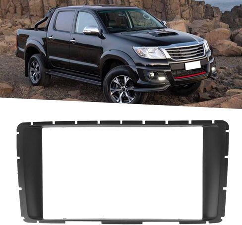 مجموعة تركيب ستيريو سيارة مزدوجة DIN | إطار ملاحة 2Din 7 بوصة لوحة مشغل راديو DVD مناسبة لسيارة Toyota Hilux 2012-2014 Vigo 2012-2014 Fortuner 2012-2014 in Kuwait