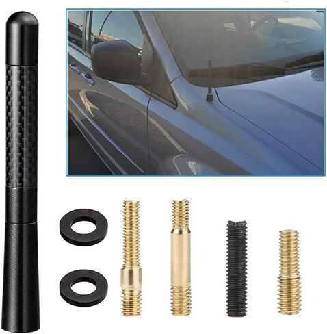 RedYutou Universal Car Antenna Mast هوائي السيارة من ألياف الكربون، مناسب لتويوتا، فورد، شيفروليه، هوندا، نيسان، فولكس فاجن، أودي in Kuwait