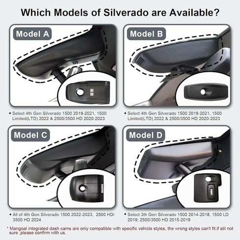 Mangoal 4K Dash Cam for Silverado 1500 2022-2026 2500 HD 3500 HD 2024-2026 in Kuwait