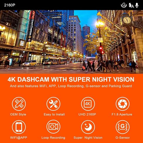 Mangoal 4K Dash Cam for Silverado 1500 2022-2026 2500 HD 3500 HD 2024-2026 in Kuwait