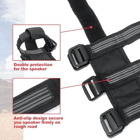 كيميموتو حامل مكبر صوت يو تي في، حامل مكبر صوت بقضيب دوار قابل للتعديل بحزامين متوافق مع سكوتر الدراجة الجبلية كان ام، متوافق مع جيه بي ال بلس تشارج 3 بوس in Kuwait