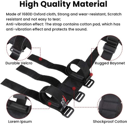 كيميموتو حامل مكبر صوت يو تي في، حامل مكبر صوت بقضيب دوار قابل للتعديل بحزامين متوافق مع سكوتر الدراجة الجبلية كان ام، متوافق مع جيه بي ال بلس تشارج 3 بوس in Kuwait