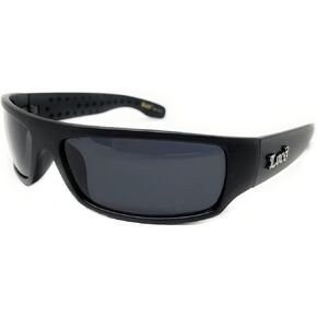 Locs Mad Dog Hardcore Gangster Cholo Narrow Rectangular Sunglasses (Matte Black) in Kuwait