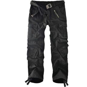 Leward Men's Wild Cotton Casual Military Army Cargo Camo Combat Work Cargo Hiking Pants with 8 Pocket
