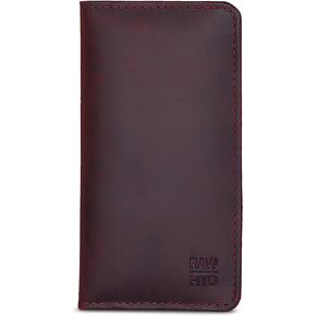 RAW HYD Western Wallets for Men - RFID Blocking Wallet - Full Grain, Hair-On Leather Mens Western Wallet - Concho Long Cowboy Wallets for Men - Mens Wallets Bifold Leather - Western Gifts for Men
