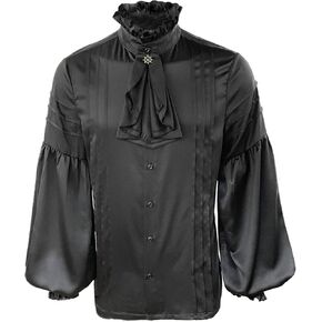 قميص القرصان الرجالي من Vnyeelfy زي مصاص الدماء العتيق من القرون الوسطى Steampunk القوطي in Kuwait