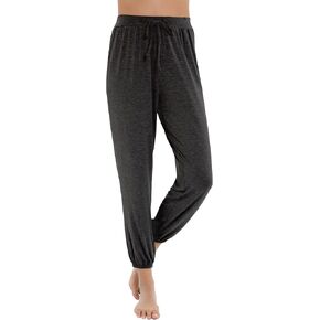 WiWi Bamboo Viscose Pajama Pants for Women Lightweight Lounge Joggers Yoga Bottoms Plus Size Pajamas Sweatpants S-4X, Charcoal Heather, Medium