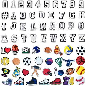 سافلدو 74 76 74+4 قطع سحر الأحذية بأرقام الحروف، حروف A-Z مزدوجة وأرقام 0-9 # سحر السدادة لأساور المعصم، تزيين للأولاد والمراهقين والبالغين هدايا عيد الميلاد in Kuwait