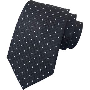 Men's Micro Checkered Polka Dot Striped Ties Jacquard Woven Formal Dress Necktie in Kuwait
