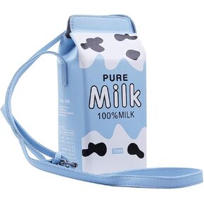 LUI SUI Fruits Banana Strawberry Milk Box Cross Body Purse Bag Women Phone Wallet Shoulder Bags in Saudi Arabia