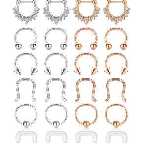 AVYRING Daith Piercing Jewelry Rook Piercing Jewelry Eyebrow Piercing Jewelry Daith Jewelry Eyebrow Rings Rook Earrings Daith Earrings Surface Tragus Vertical Labret Jewelry 16g
